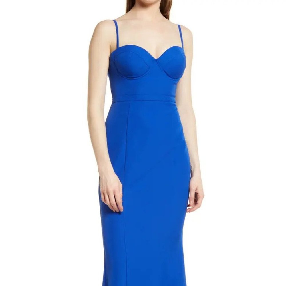 ELLE ZEITOUNE Louisa Underwire Mermaid Gown in Indigo Size Medium